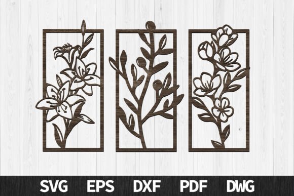 Download Elegant Floral Wall Art Panels - Elegant Collection
