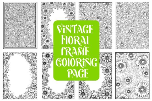 Download Elegant Floral Frame Coloring Page - Elegant Collection