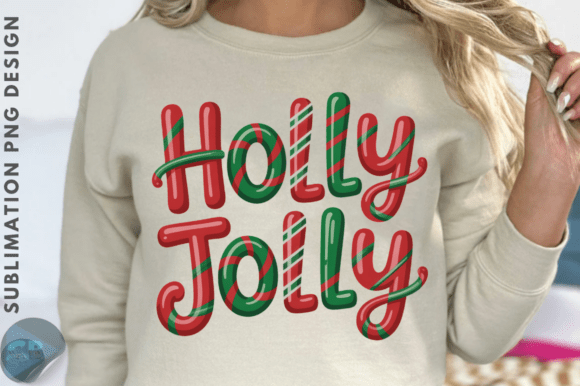 Download Glitter Holly Jolly Christmas PNG Design - Premium Resources
