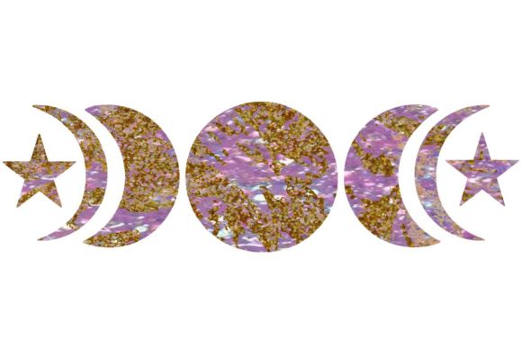 Download SVG Moon Phase Gold Mauve - Moon Collection