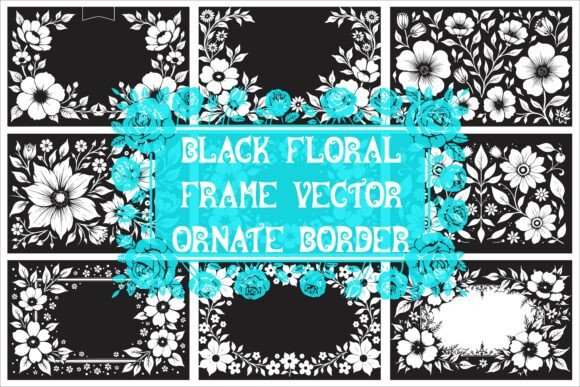 Download Elegant Laser Cut Black and White Floral - Elegant Collection