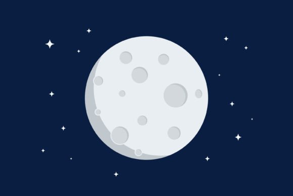 Download Full Moon Vector Illustration - Moon Collection