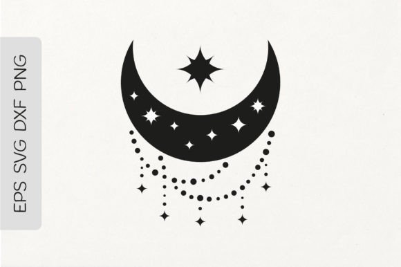 Download Crescent Moon with Witchy Beads - Moon Collection