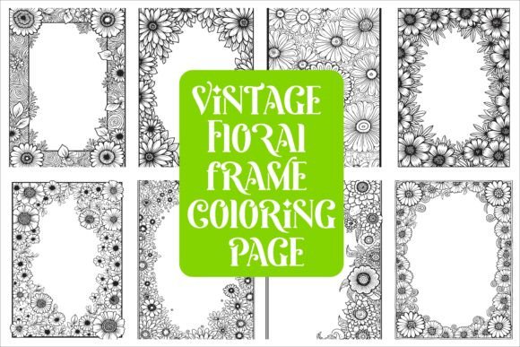 Download Elegant Floral Frame Coloring Page - Elegant Collection
