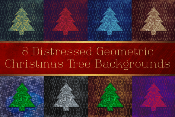 Download Vintage Xmas Tree Grunge Digital Papers - Premium Resources