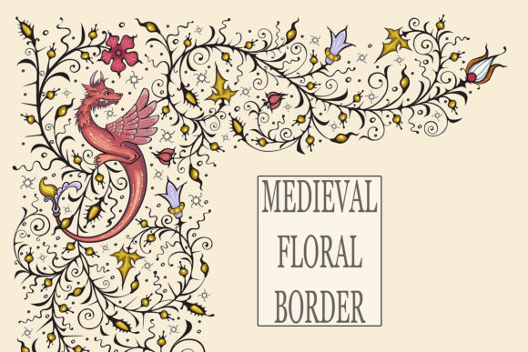 Download Medieval Floral Border. - Floral border Collection