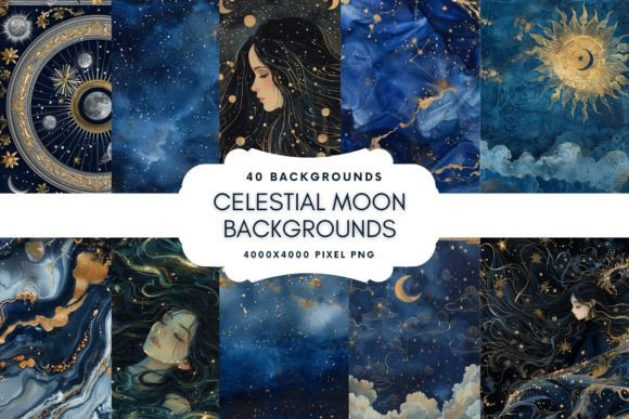 Download Celestial Moon Zodiac Backgrounds - Moon Collection
