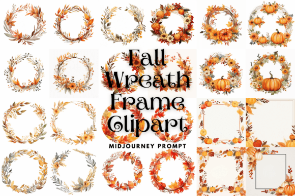 Download Prompt for Fall Wreath Frame Clipart - Wreath Collection