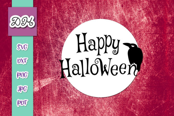 Download Happy Halloween Raven Moon Print and Cut - Moon Collection