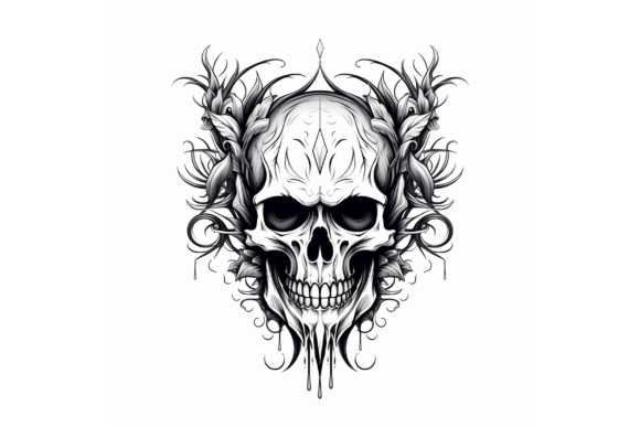 Download Broken Skull Logo Moon Print - Moon Collection