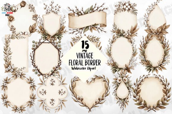 Download Vintage Floral Border PNG - Floral border Collection