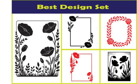Download Floral Border Frame SVG Bundle Set - Floral border Collection