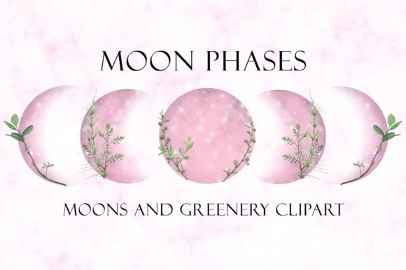 Download Moon Phases and Greenery - Moon Collection
