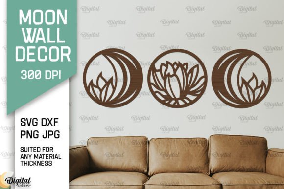 Download Moon Wall Art Home Decor Laser Cut - Moon Collection