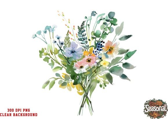 Download Watercolor Floral Border PNG. Wildflower - Floral border Collection