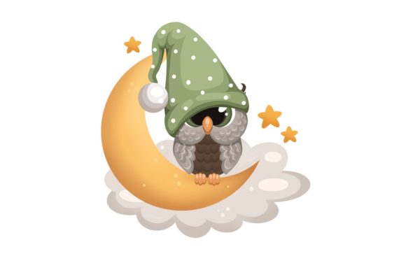 Download Owl in Love Animals Valentine's Day Moon - Moon Collection