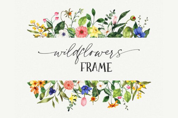 Download Floral Border PNG Clipart, Wildflower - Floral border Collection