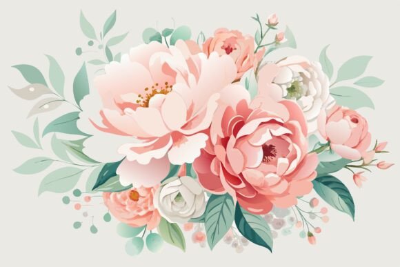 Download Elegant Peony Watercolor Illustration - Elegant Collection