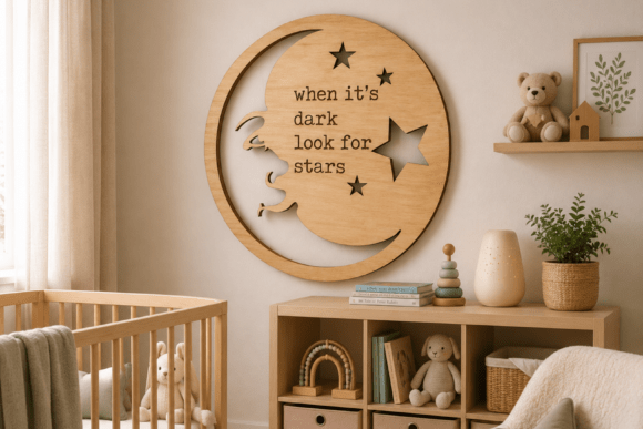 Download Moon Wall Art SVG | Nursery Quote - Moon Collection