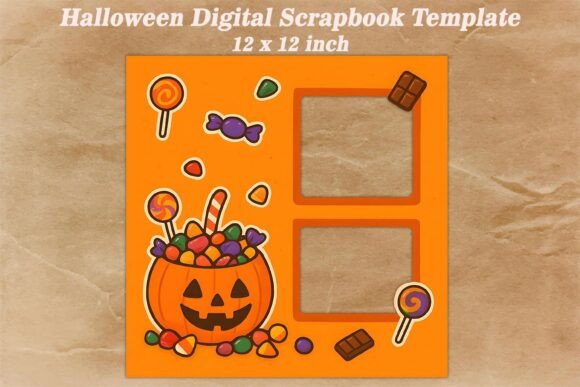 Download Halloween Digital Scrapbook Template - Premium Resources