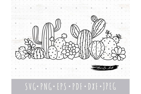 Download Cactus and Succulent Floral Border SVG - Floral border Collection