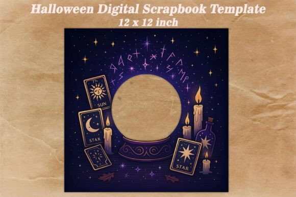 Download Halloween Digital Scrapbook Template - Premium Resources