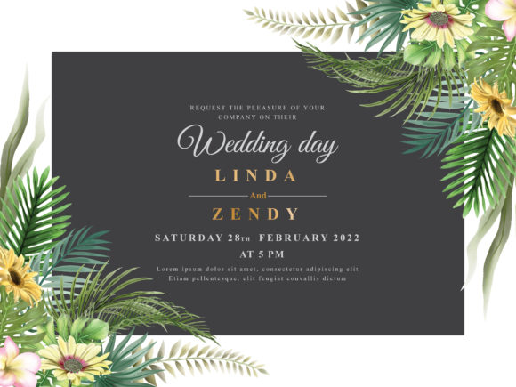 Download Wedding Invitation Elegant Floral Design - Elegant Collection