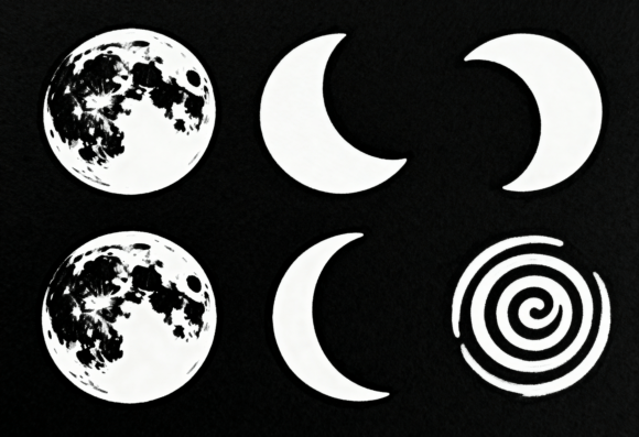 Download Moon Phase Stickers Celestial Boho - Moon Collection