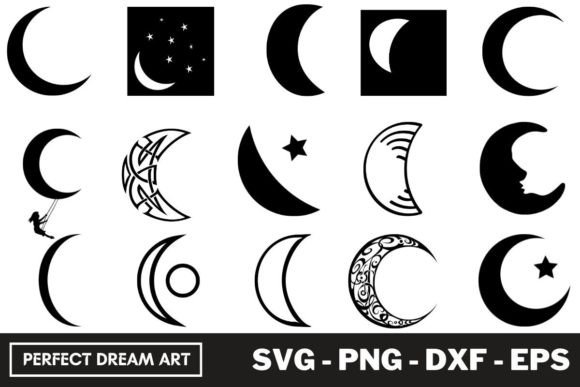 Download Crescent Moon Silhouette Bundles - Moon Collection
