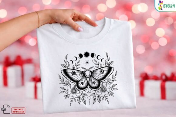 Download Celestial Moth Moon Phase PNG - Moon Collection