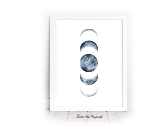 Download Moon Phases Space Print Printable Poster - Moon Collection