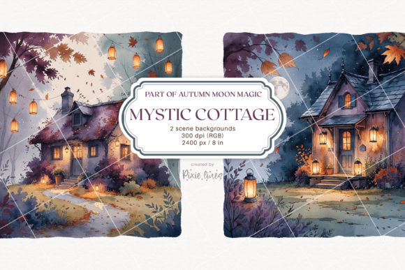 Download Autumn Moon Magic, Fall Mystic Cottage - Moon Collection