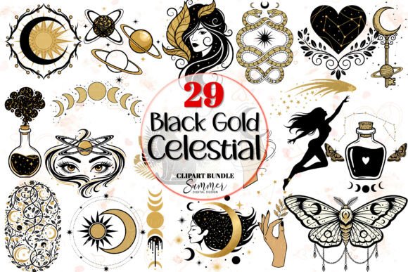 Download Moon Phases, Zodiac &amp; Celestial Clipart - Moon Collection